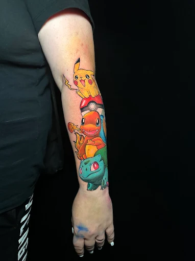 Tattoo a color estilo anime